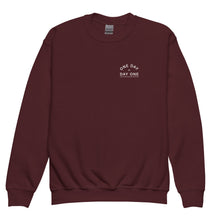 Load image into Gallery viewer, Youth One Day or Day One crewneck sweatshirt