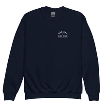 Load image into Gallery viewer, Youth One Day or Day One crewneck sweatshirt