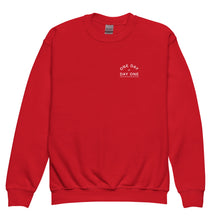 Load image into Gallery viewer, Youth One Day or Day One crewneck sweatshirt