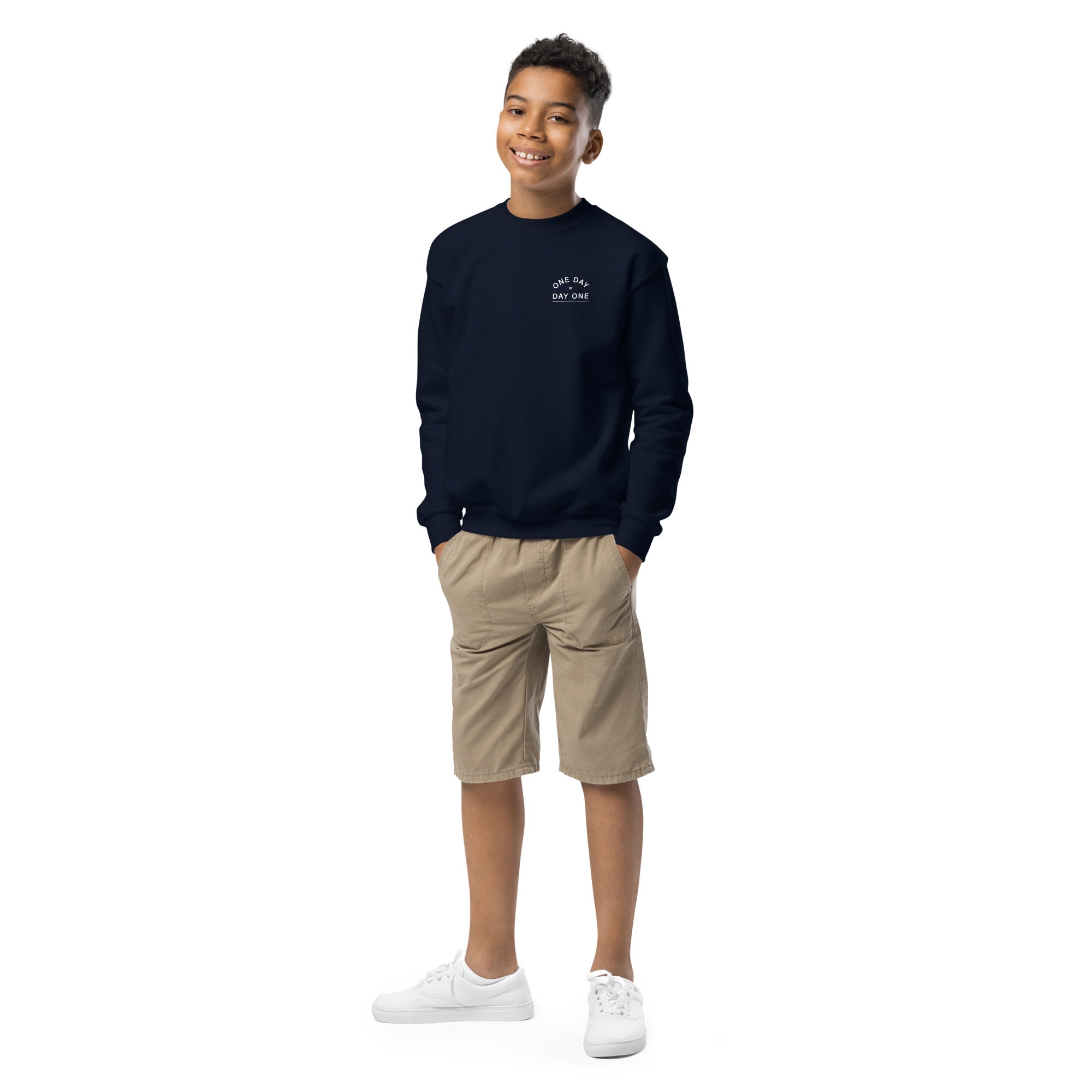 Youth One Day or Day One crewneck sweatshirt