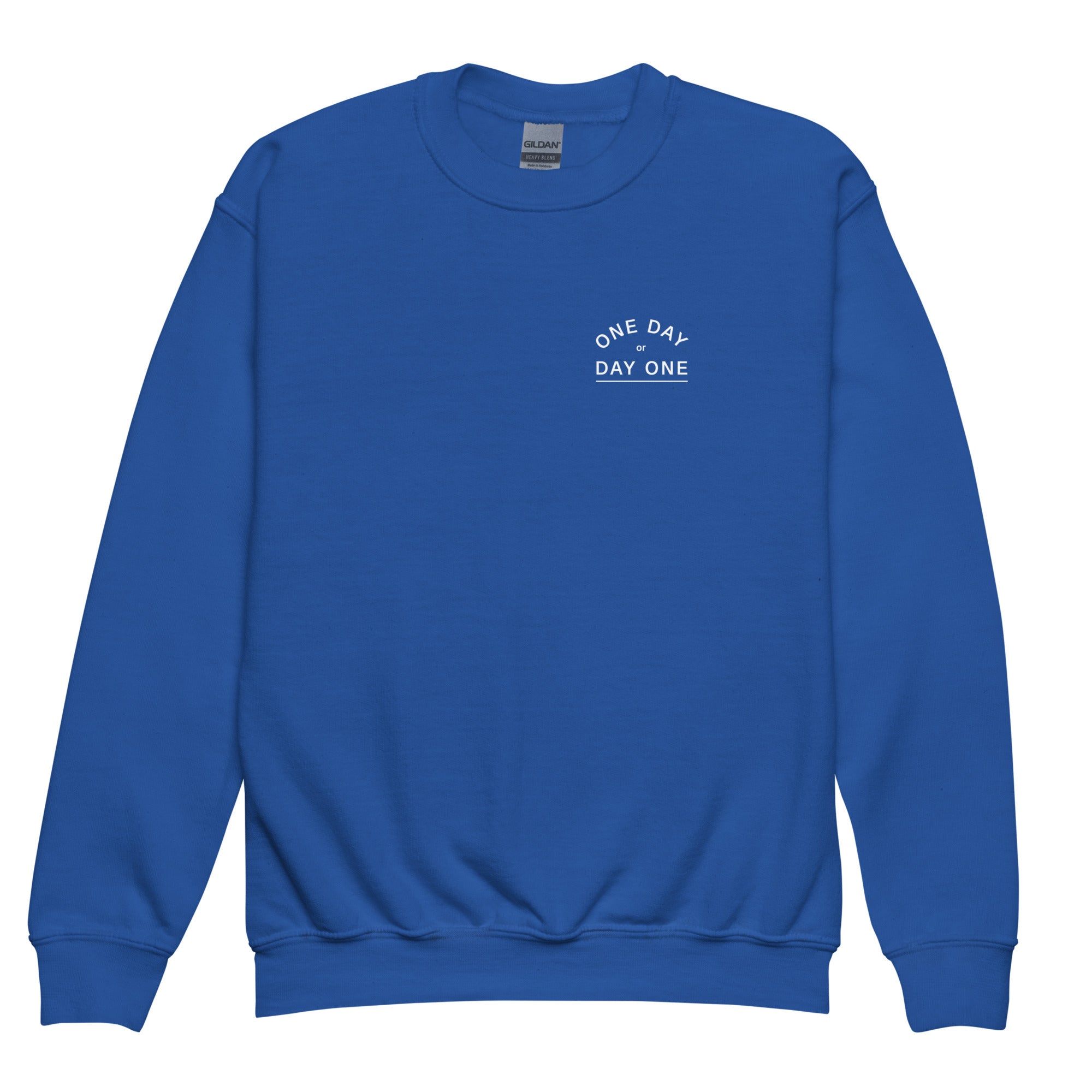 Youth One Day or Day One crewneck sweatshirt
